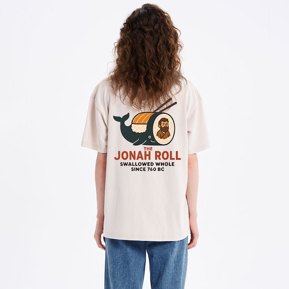 The Jonah Roll Swallowed Whole Christian Washed T-Shirt