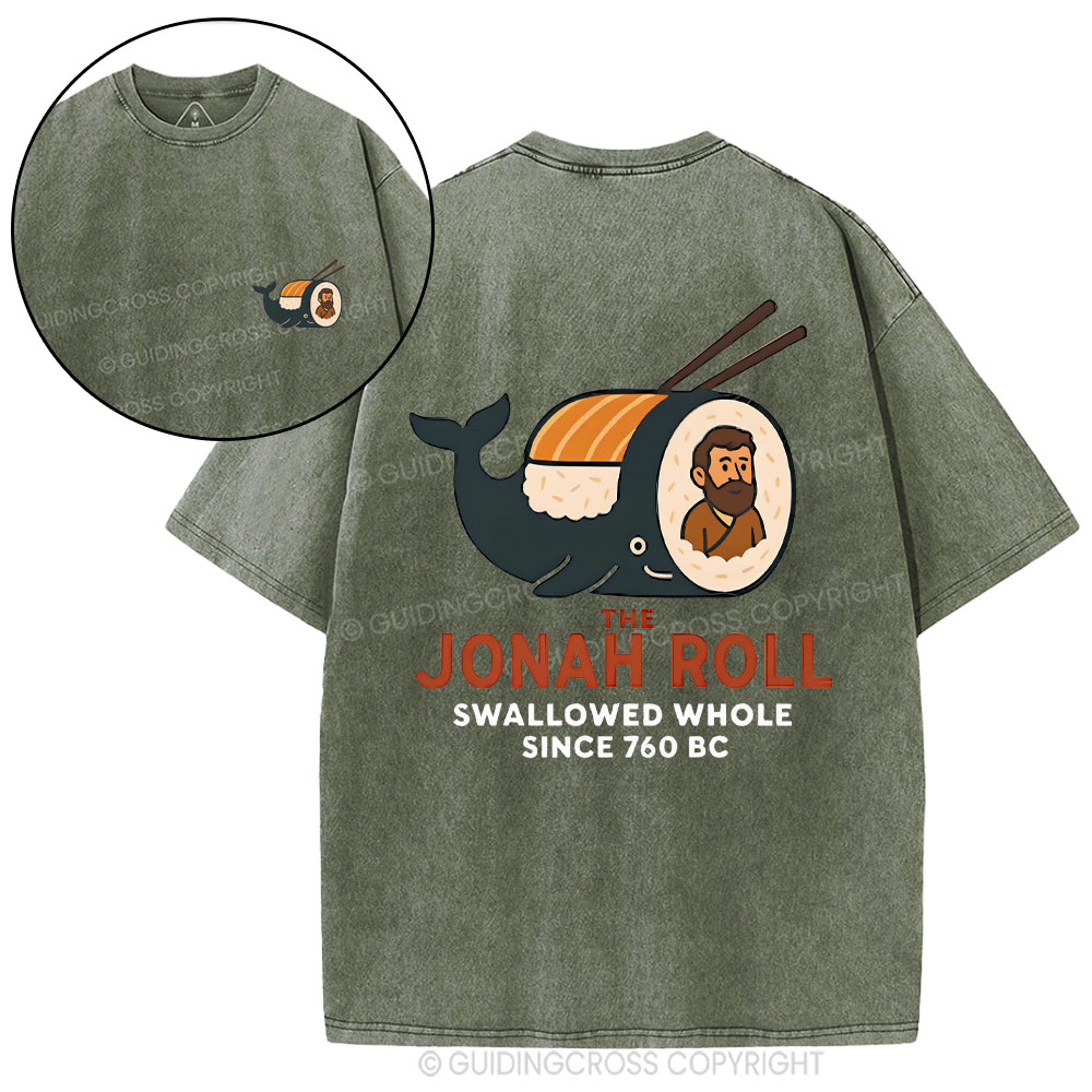 The Jonah Roll Swallowed Whole Christian Washed T-Shirt