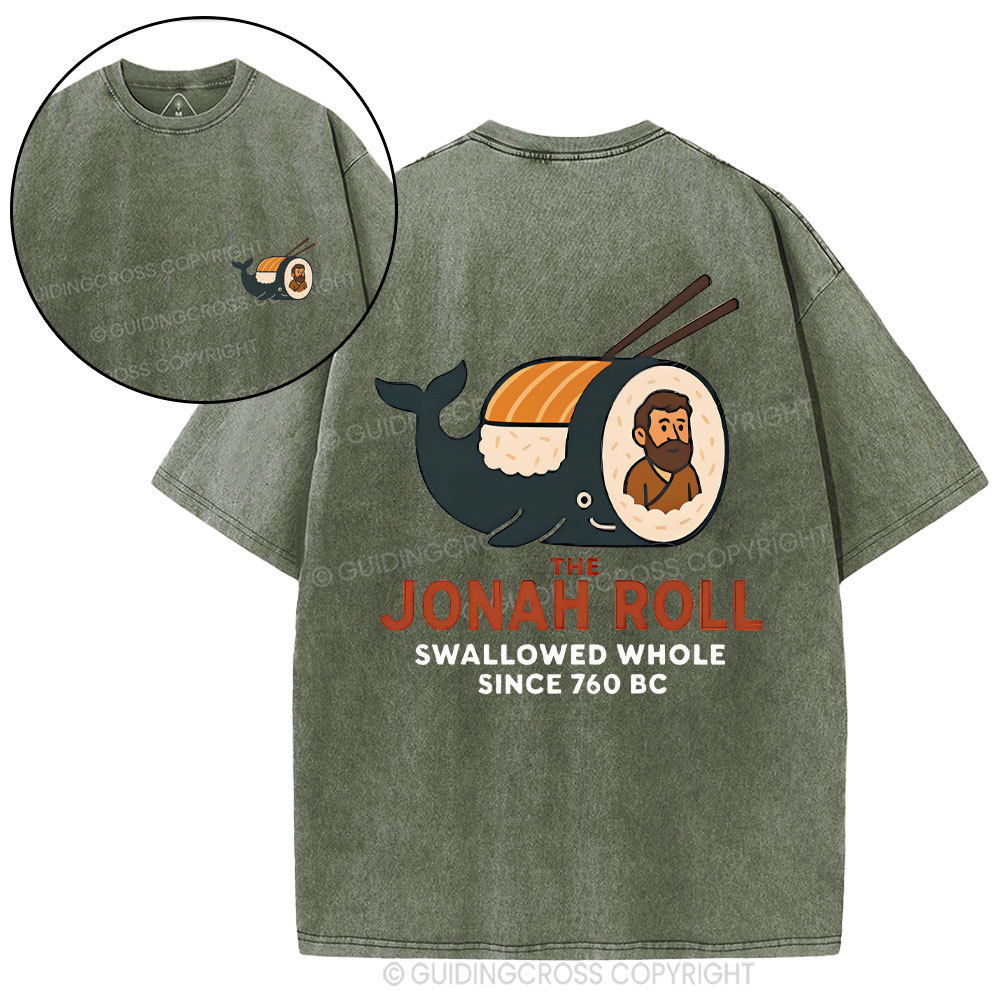The Jonah Roll Swallowed Whole Christian Washed T-Shirt