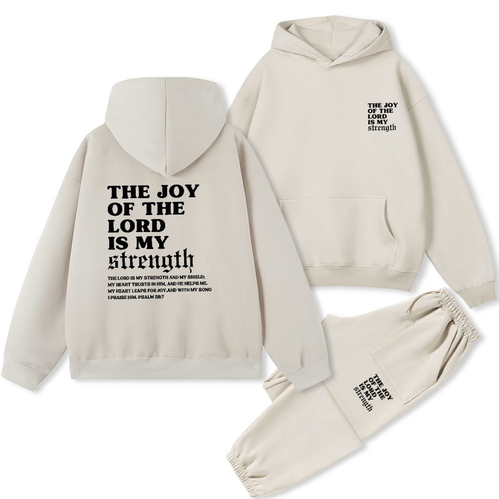 The Joy Of The Lord Is My Strength Christian Fleece Hoodie Set