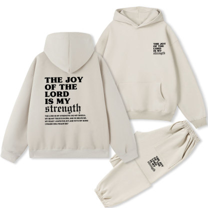The Joy Of The Lord Is My Strength Christian Fleece Hoodie Set