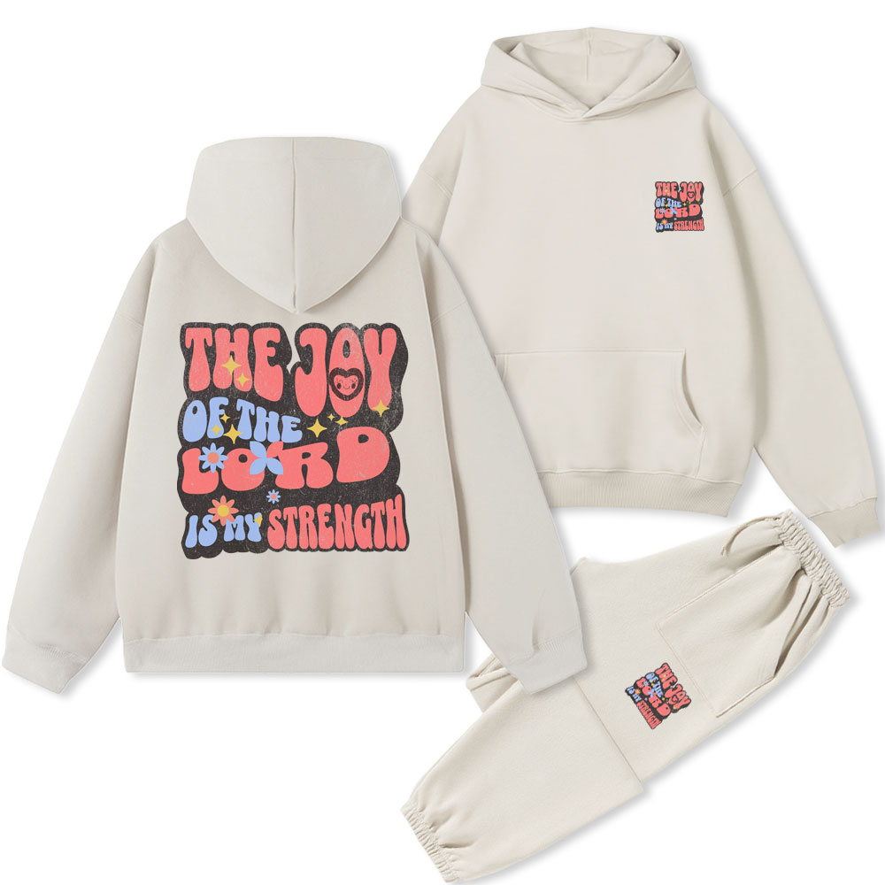The Joy Of The Lord Is My Strength Christian Premium Fleece Hoodie Set