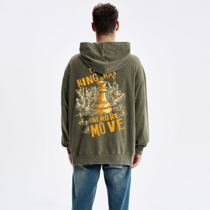 The King Has One More Move Christian Washed Hoodie
