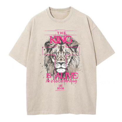 The King Is Alive Christian Washed T-Shirt