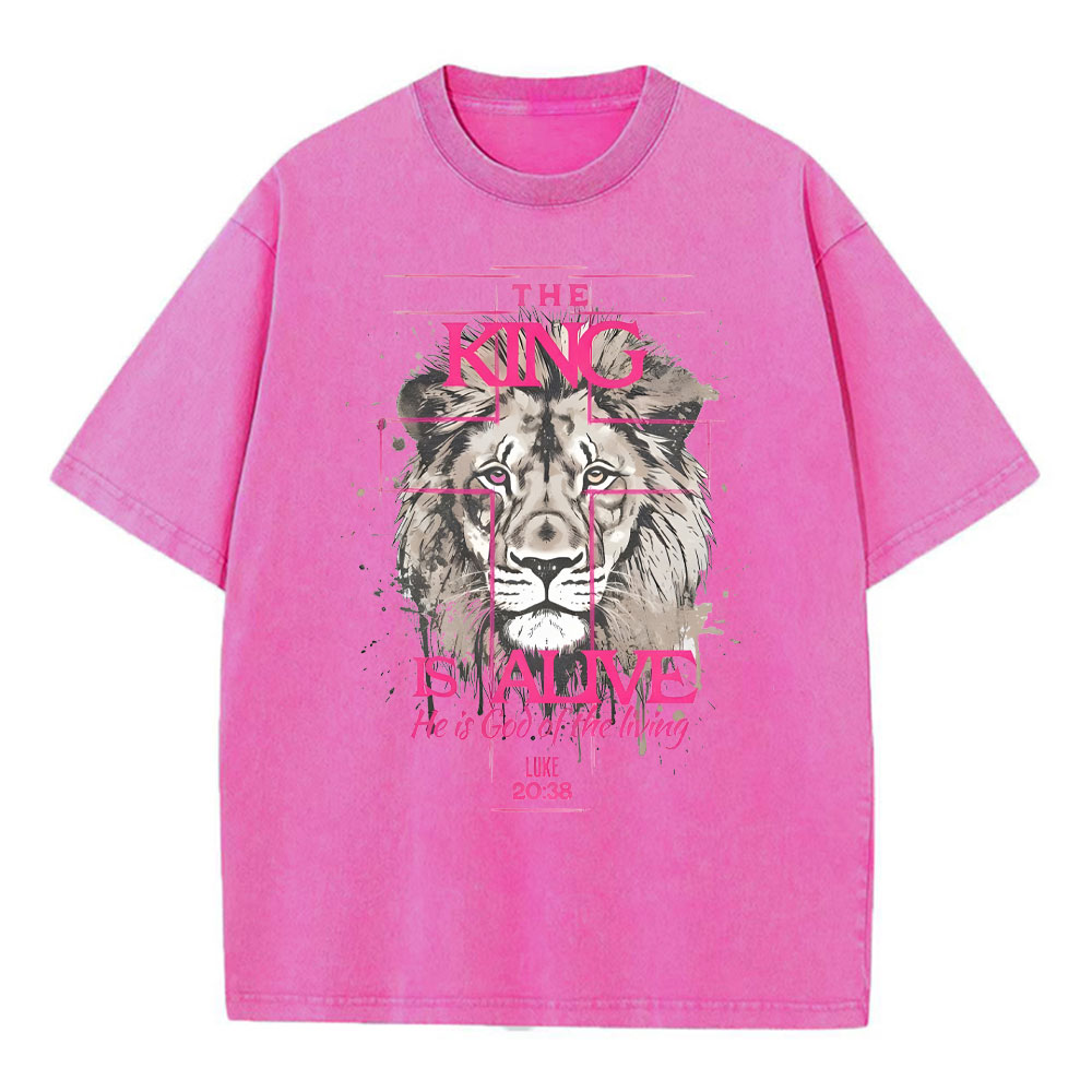 The King Is Alive Christian Washed T-Shirt
