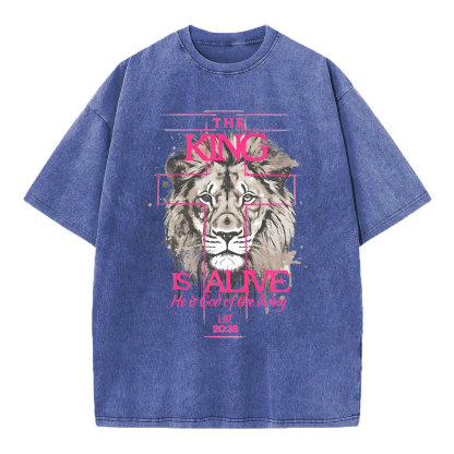 The King Is Alive Christian Washed T-Shirt