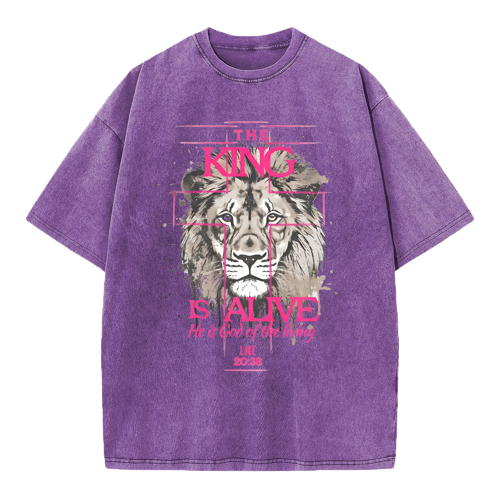 The King Is Alive Christian Washed T-Shirt