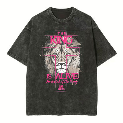 The King Is Alive Christian Washed T-Shirt