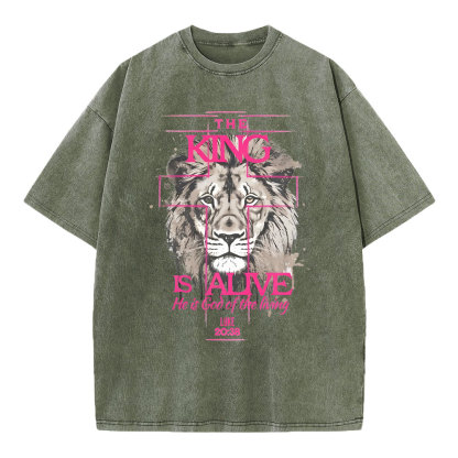 The King Is Alive Christian Washed T-Shirt