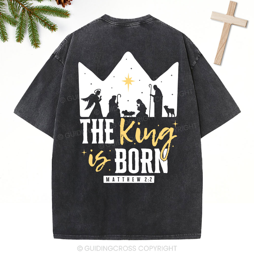 The King Is Born Christian Christmas T-Shirt
