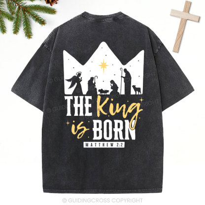 The King Is Born Christian Christmas T-Shirt
