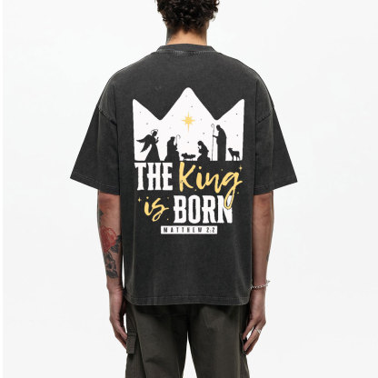 The King Is Born Christian Christmas T-Shirt
