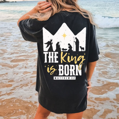 The King Is Born Christian Christmas T-Shirt