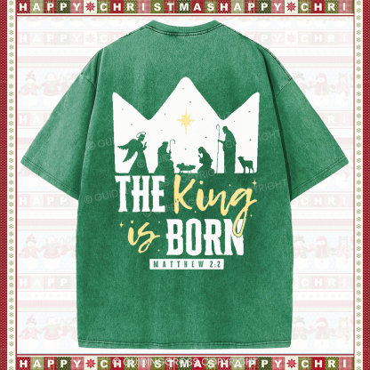 The King Is Born Christian Christmas T-Shirt