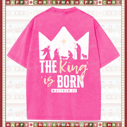 The King Is Born Christian Christmas T-Shirt