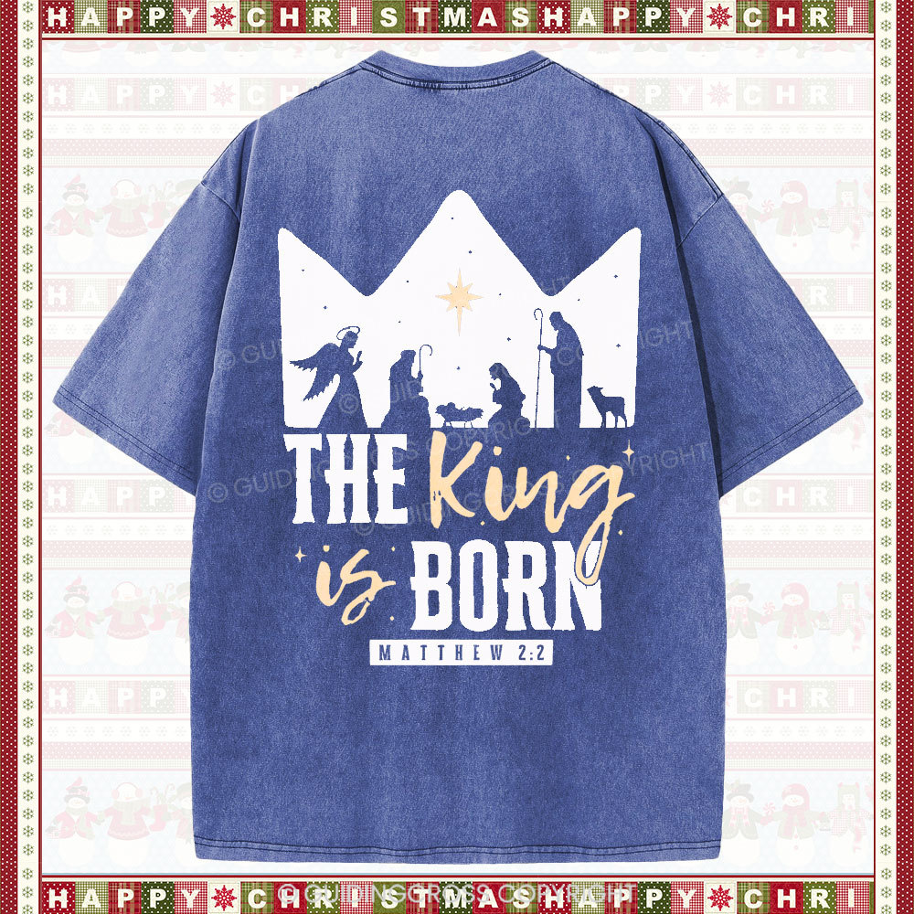 The King Is Born Christian Christmas T-Shirt