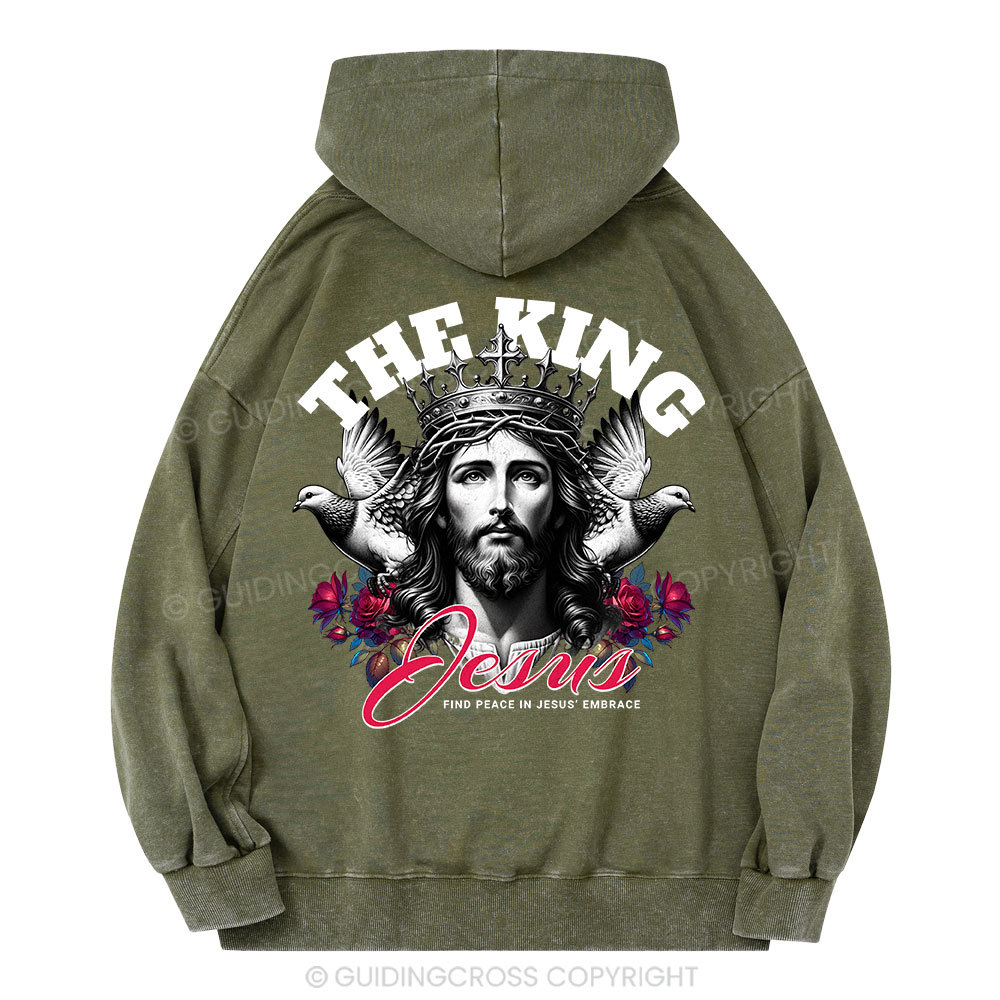 The King Jesus Christian Washed Hoodie