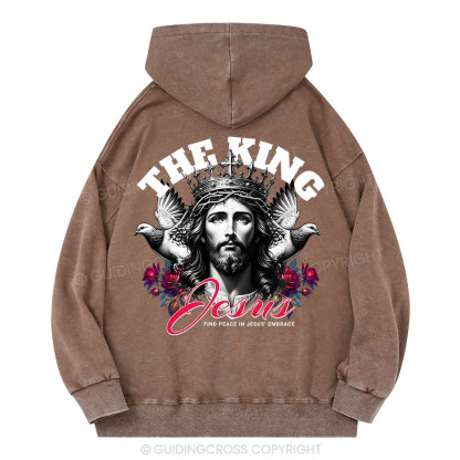 The King Jesus Christian Washed Hoodie