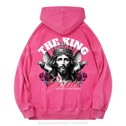 The King Jesus Christian Washed Hoodie