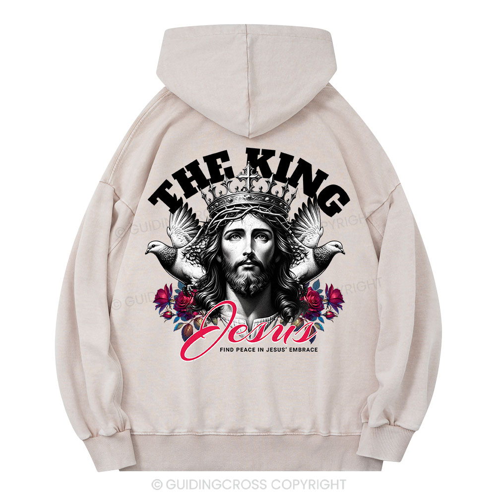 The King Jesus Christian Washed Hoodie