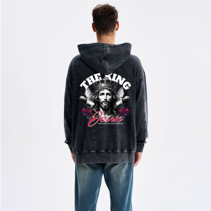 The King Jesus Christian Washed Hoodie