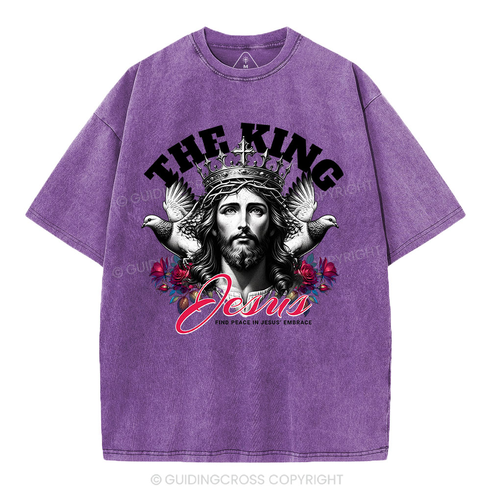 The King Of Jesus Christian Washed T-Shirt