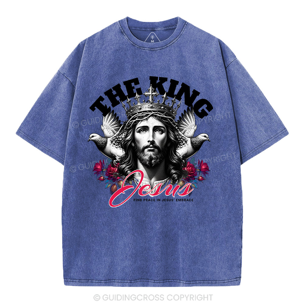 The King Of Jesus Christian Washed T-Shirt