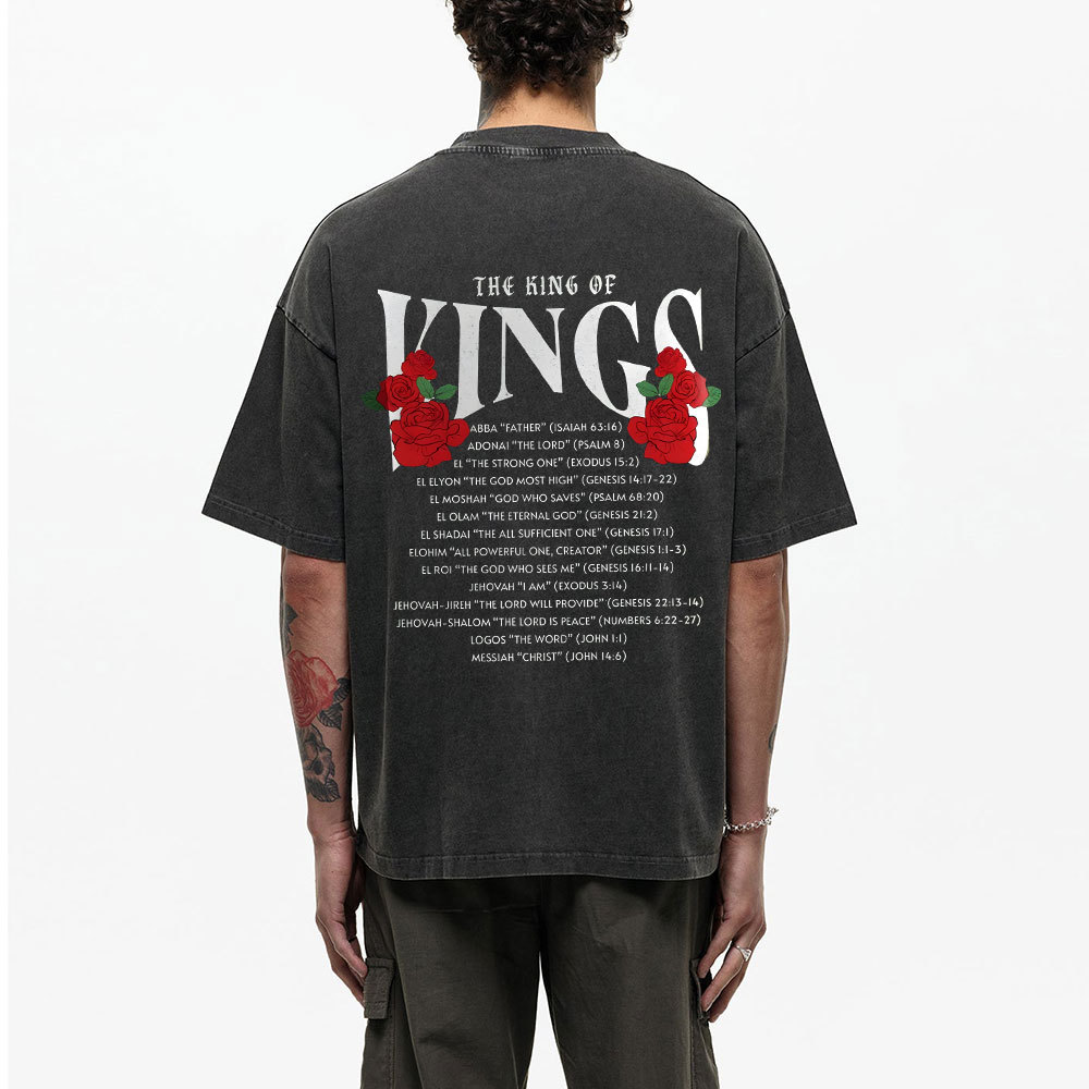 The King Of Kings Chirstian Washed T-Shirt