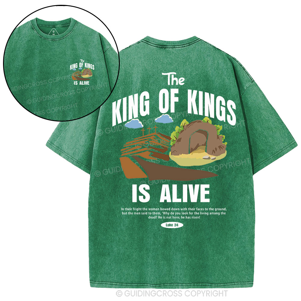 The King Of Kings Christian Washed T-Shirt
