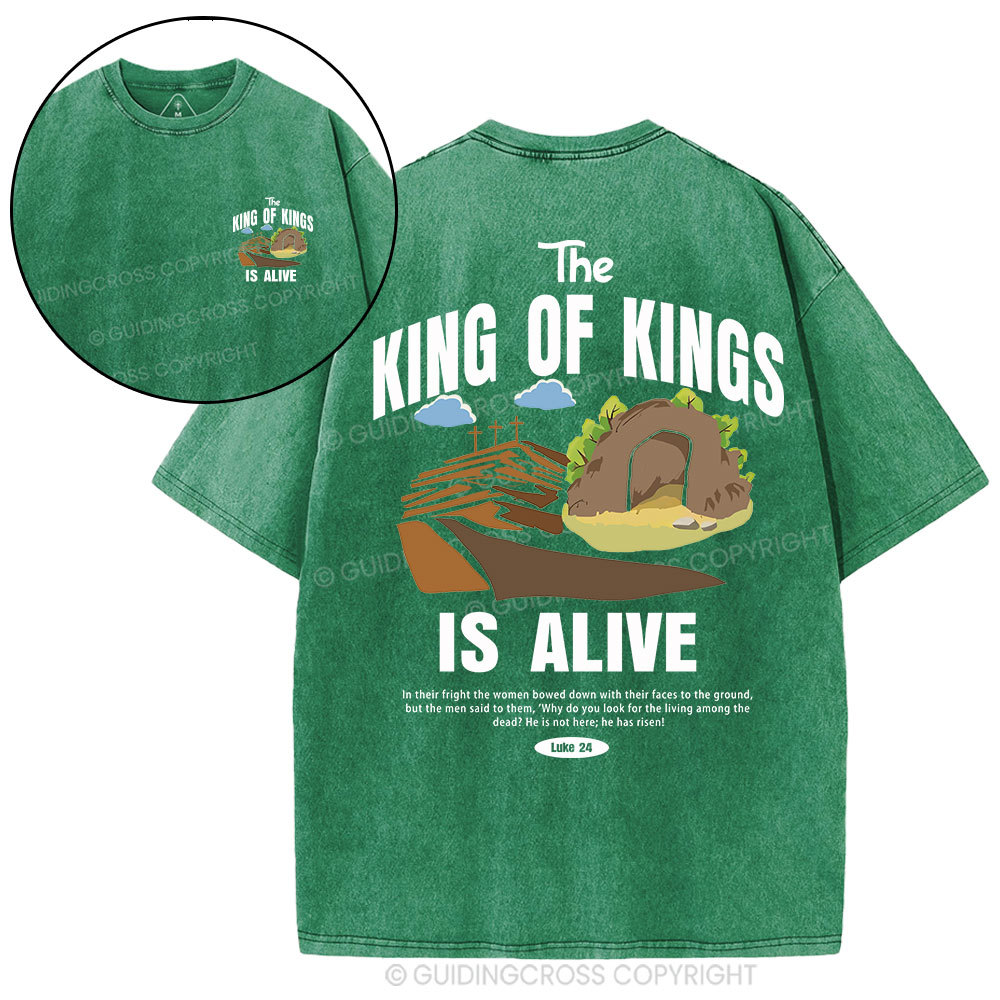 The King Of Kings Christian Washed T-Shirt
