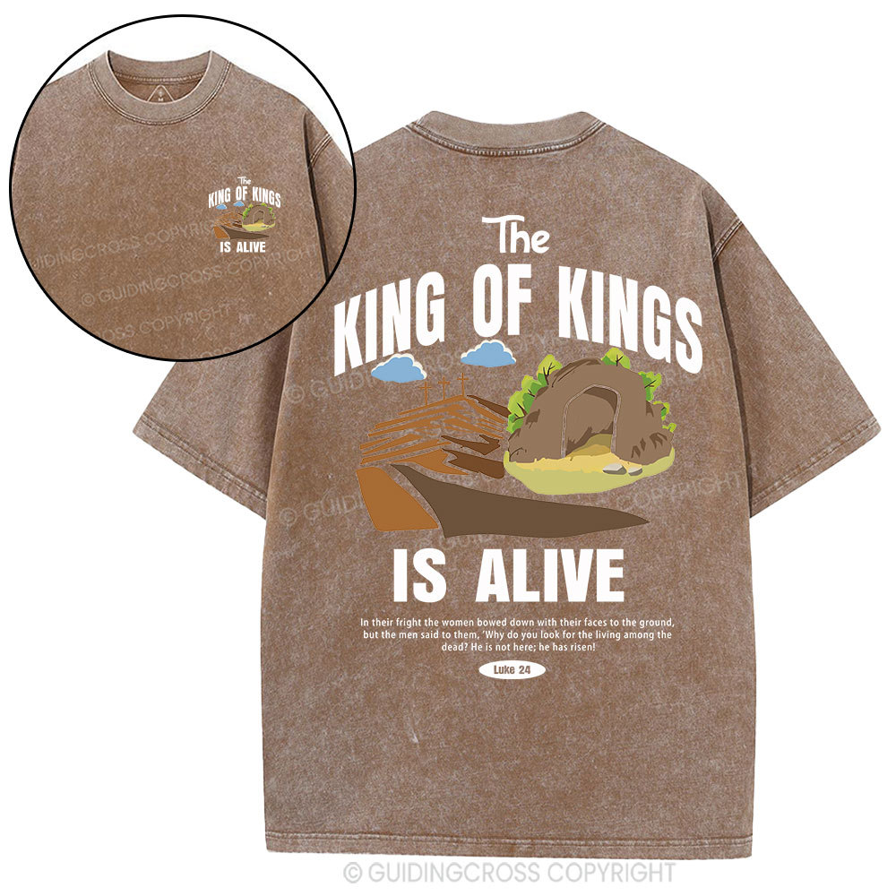 The King Of Kings Christian Washed T-Shirt