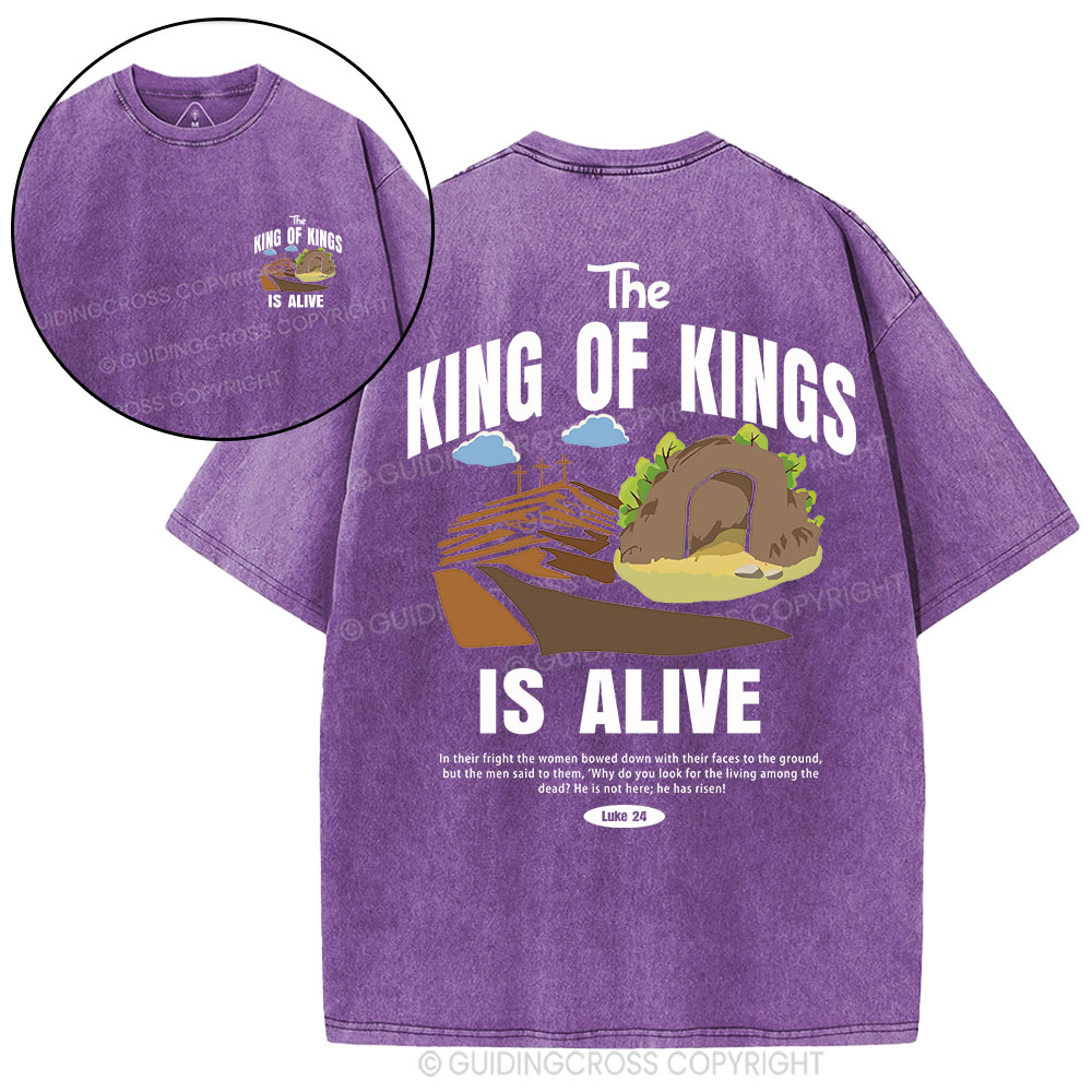 The King Of Kings Christian Washed T-Shirt
