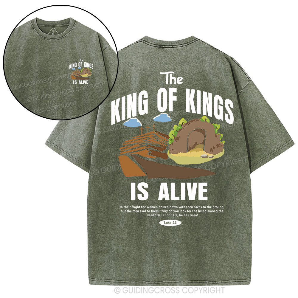 The King Of Kings Christian Washed T-Shirt