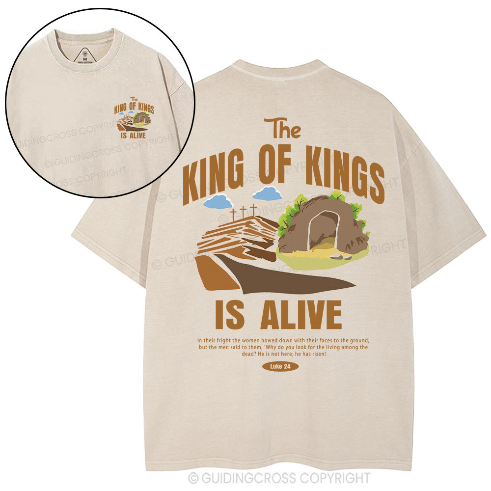 The King Of Kings Christian Washed T-Shirt