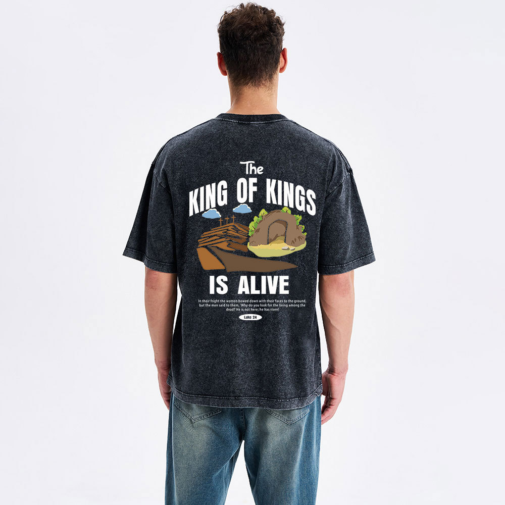 The King Of Kings Christian Washed T-Shirt