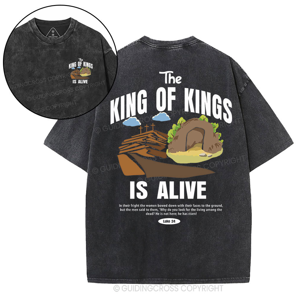 The King Of Kings Christian Washed T-Shirt