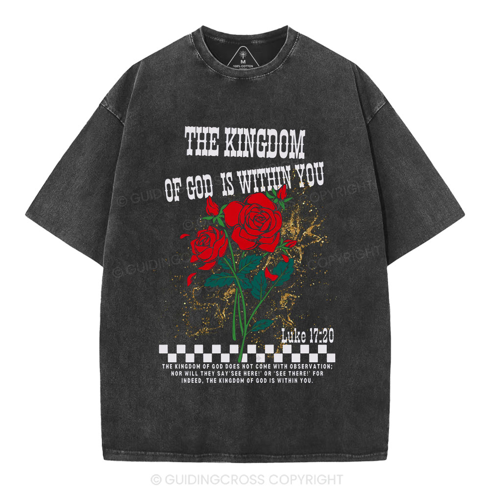The Kingdom Of God Is Within You Christian Washed T-Shirt