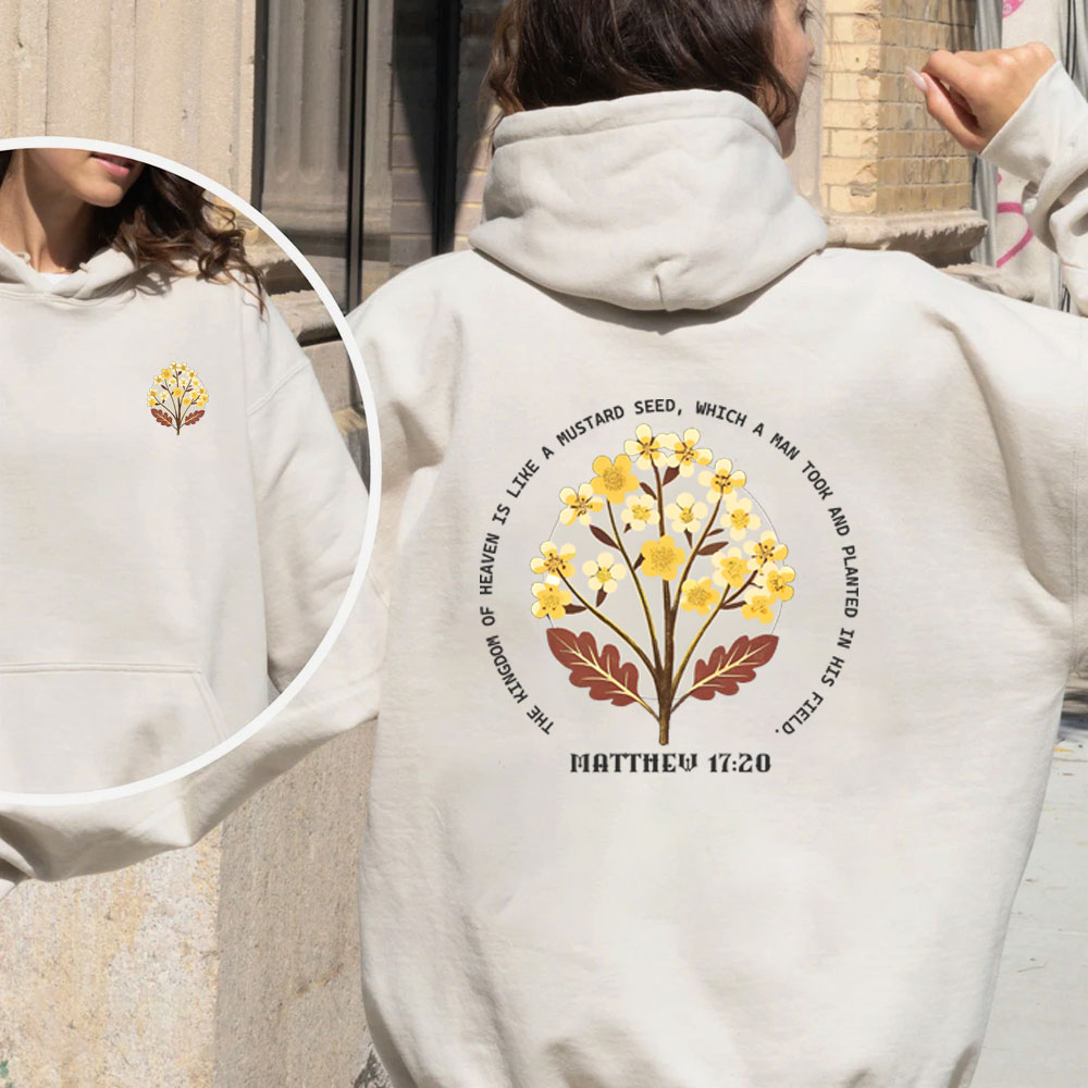 The Kingdom Of Heaven Is Like A Mustard Seed Christian Fleece Hoodie Set