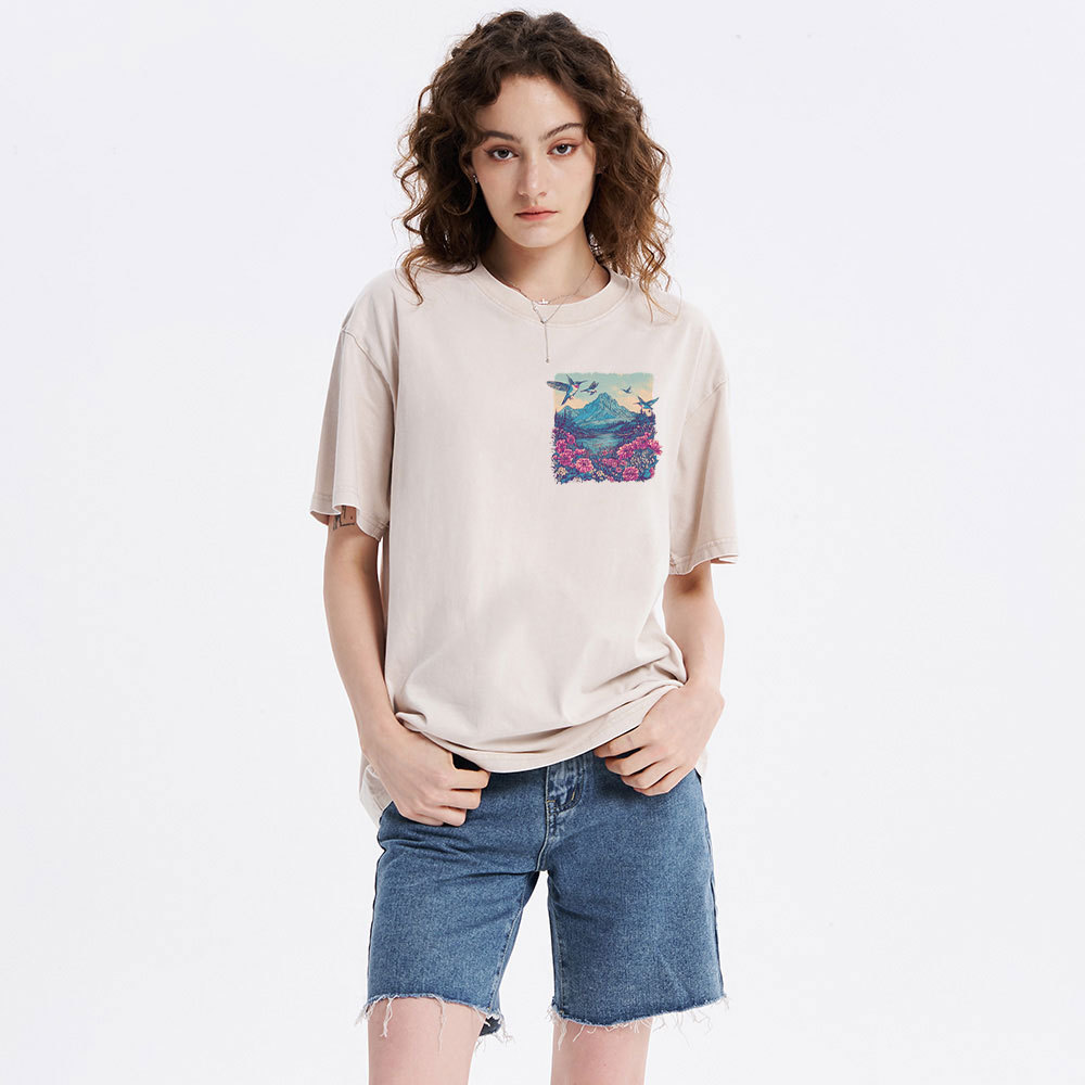 The Land Is Satisfied By The Fruit Of His Work Christian Washed T-Shirt