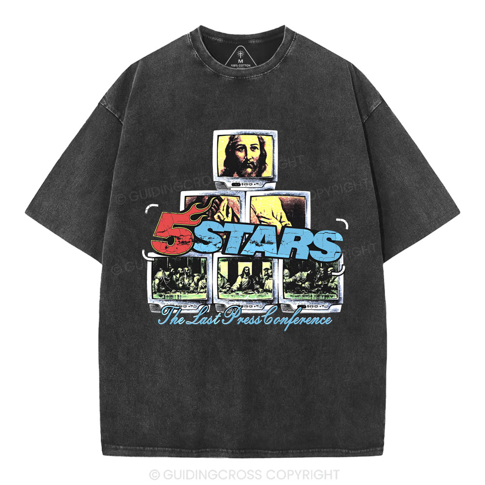 The Last Press Conference Christian Washed T-Shirt