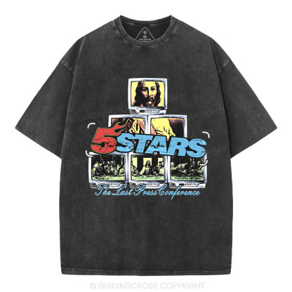 The Last Press Conference Christian Washed T-Shirt