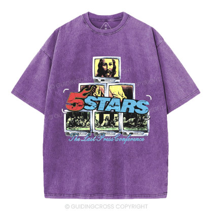 The Last Press Conference Christian Washed T-Shirt