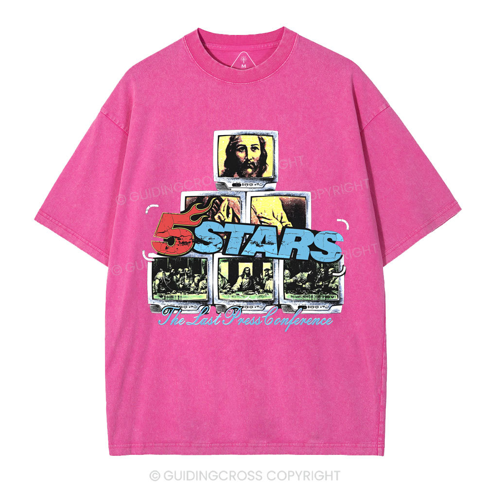 The Last Press Conference Christian Washed T-Shirt