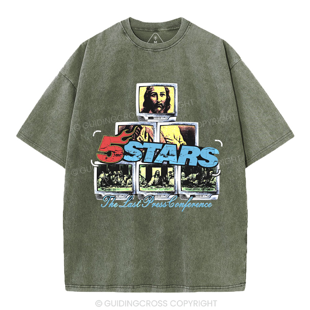 The Last Press Conference Christian Washed T-Shirt