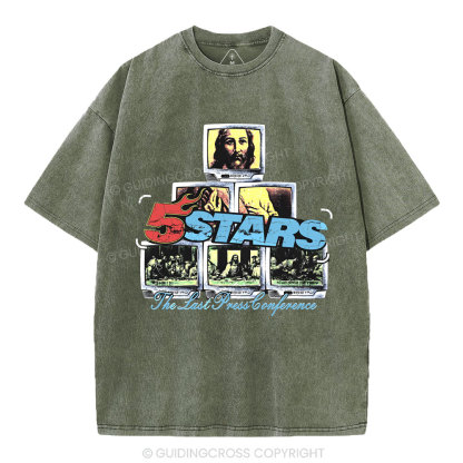 The Last Press Conference Christian Washed T-Shirt