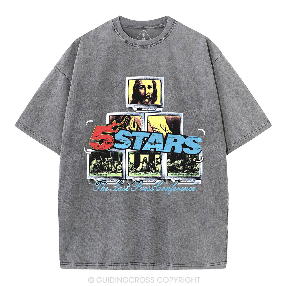 The Last Press Conference Christian Washed T-Shirt