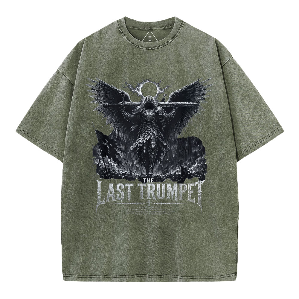 The Last Trumpet Christian Washed T-Shirt