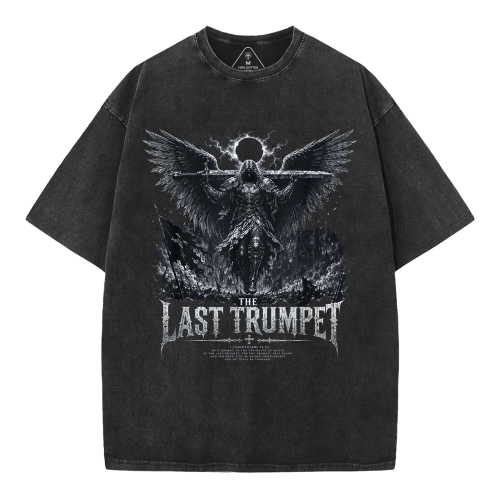 The Last Trumpet Christian Washed T-Shirt