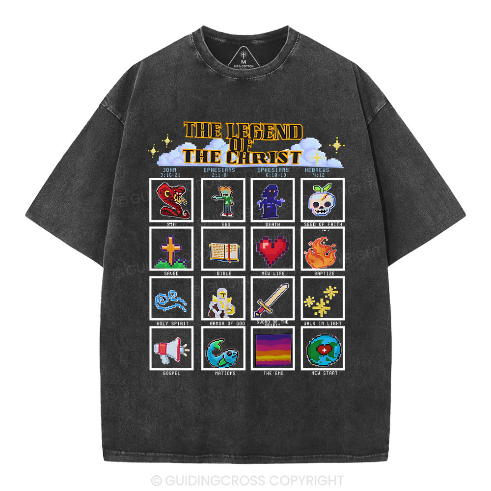 The Legend Of The Christ Christian Washed T-Shirt
