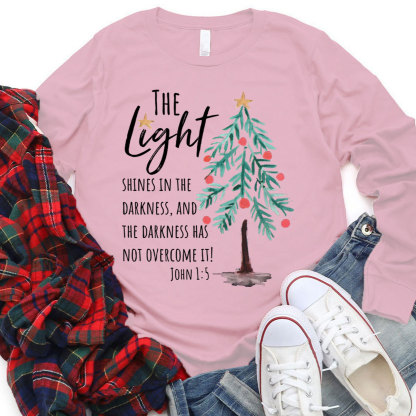 The Light Christmas Nativity Christian Long Sleeve T-Shirt